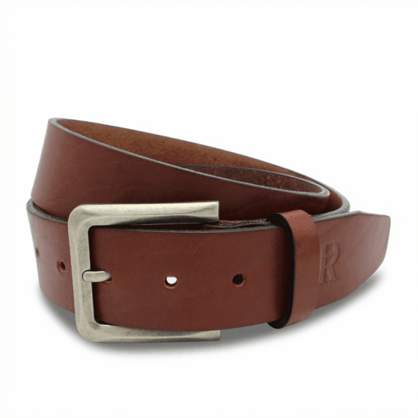 Ledergürtel Herren für Jeans Herren Jeansgürtel Herrengürtel Braun 4 cm Hias