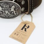 trachtenguertel mit bayernwappen braun hellbraun hirschleder