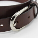 Ledergürtel Damen Damengürtel Gürtel Dunkelbraun 2,5 cm Lisbeth