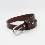 Ledergürtel Damen Damengürtel Gürtel Dunkelbraun 2,5 cm Lisbeth