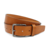 Ledergürtel Cognac Braun Gürtel mit schwarzer Schnalle schwarte Gürtelschnalle 3,5 cm breit