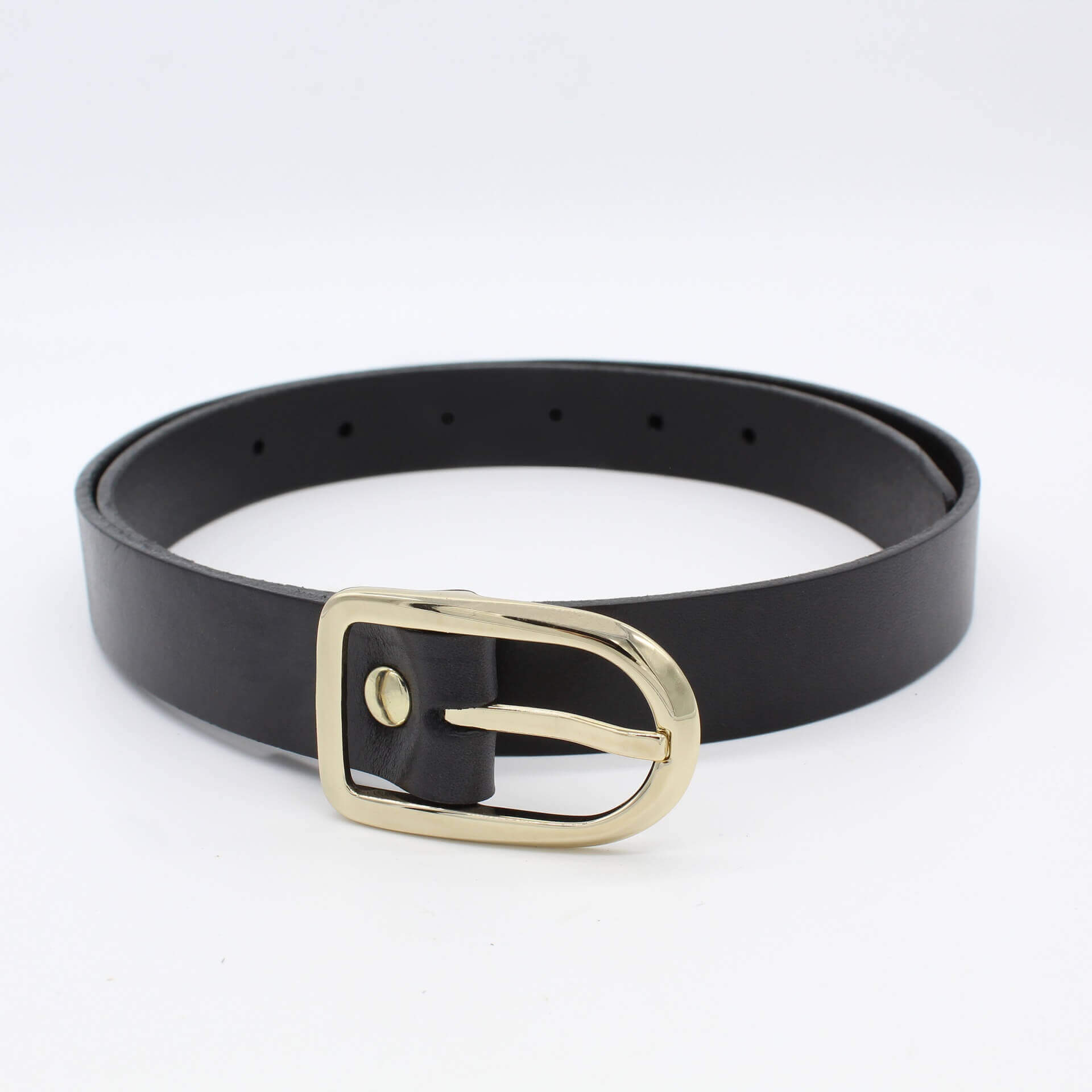 Grtel Schwarz Goldene Schnalle