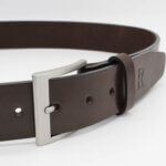 Ledergürtel Dunkelbraun Handgemacht Vollleder 40mm Herren