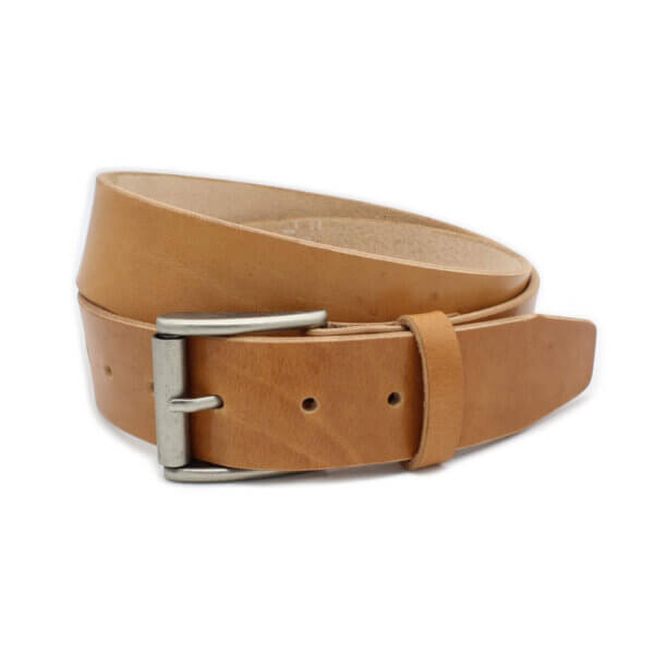 Naturleder Blankleder Gürtel Herren 4cm beige natur