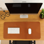 Lederunterlage schreibtisch cognac Schreibtischauflage braun