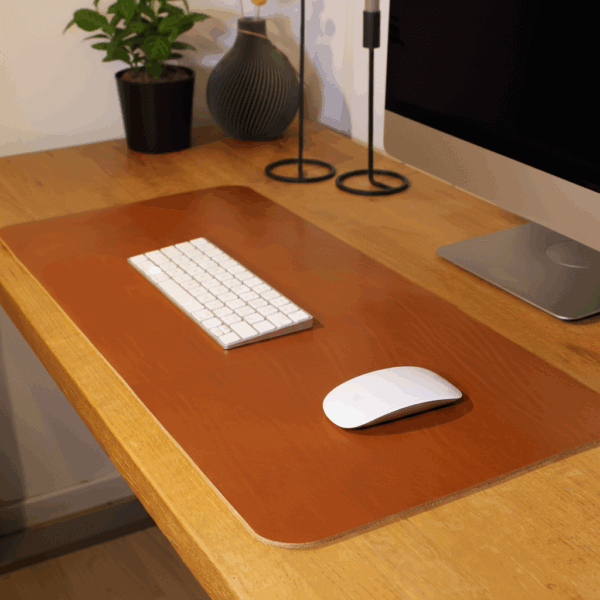 Schreibtischunterlage Leder cognac hellbraun schreibtischauflage