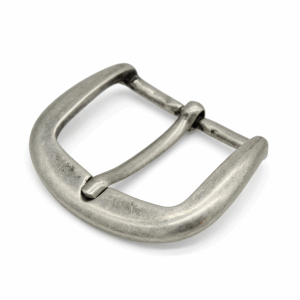 Gürtelschnalle 45mm Herren Altsilber 4,5cm