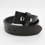 Echtleder Gürtel für Wechselschnalle Leder schwarz 4cm