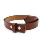 Ledergürtel ohne Schnalle 3 cm Damengürtel braun Anzuggürtel Druckknöpfe