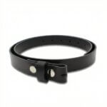 Ledergürtel ohne Schnalle 2,5 cm schwarz Damen Herren