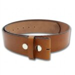 Ledergürtel ohne Schnalle Gürtel 5 cm Hellbraun Cognac