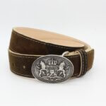Trachtengürtel Bayernwappen Hirschleder Gürtel für Lederhose